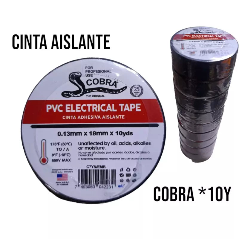 Cinta PVC Aislante Negra | CD 010285