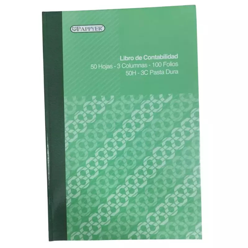 Libro de Contabilidad 100 Folios 3 Columnas Pasta Dura | CD 010645
