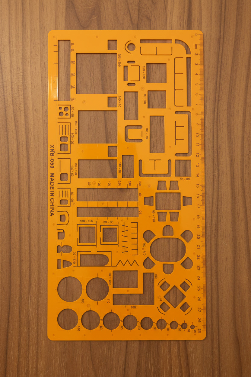 Regla plantilla electrician Naranja| CD 041962
